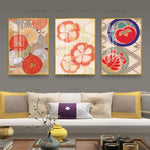 Japanese Style Canvas Painting and Wind Pattern Wall Art 