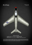 Affiche vintage avion fury