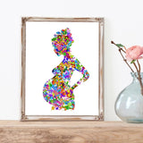 Cadre femme enceinte multicolore