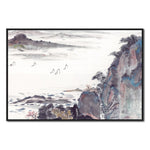 tableau peinture à l’huile violette d’une montage