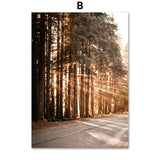 tableau foret nordique en automne