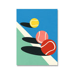 Affiche abstrait balle de tennis