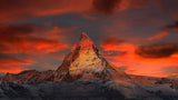 tableau photo montagne et nuages