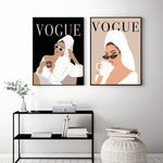 tableau vogue fond beige