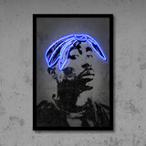 tableau Travis Scott cheveux bleus