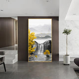 tableau cascade en or