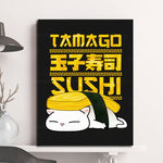 affiche écriture japonaise jaune