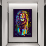 tableau graffiti du grand lion