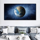 tableau photo de la terre dans l’espace