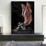 tableau femme ailes de démons