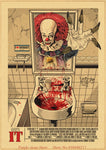 Affiche clown dans les toilettes