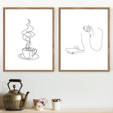 tableau dessin tasse de café