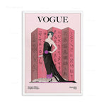 Affiche vogue rose