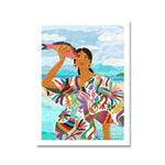 Affiche femme mexicaine poisson
