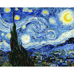 Affiche abstrait Van Gogh ciel bleu