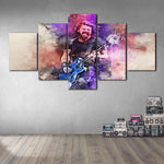 tableau guitariste en concert