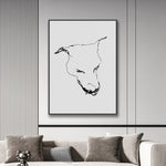 tableau chien minimaliste