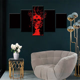 tableau dark skull rouge