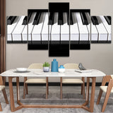 Tableau piano noir touches blanches