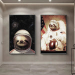 tableau d’un furet astronaute