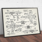 Tableau retro avion fond blanc