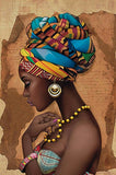 tableau africain femme de profil