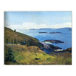 tableau peinture montagne et océan