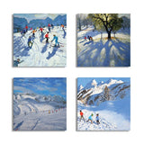 tableau personne qui font du sky