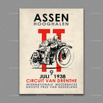 Affiche vintage moto TT