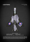 Affiche vintage avion lightnight