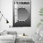 tableau rayure noir et blanche
