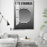 tableau rayure noir et blanche