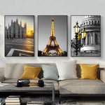 tableau Tour Eifel en or