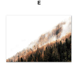 tableau foret nordique en automne