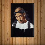 tableau Tupac Shakur sur fond noir