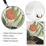 tableau abstrait fermier et feuilles