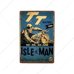 TT Isle Of Man Metal Poster Retro Vintage Tin Signs 