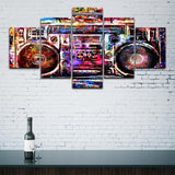 tableau multicolore d’une enceinte
