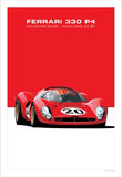 Affiche moderne voiture rouge