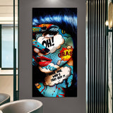 affiche peinture girl pop art