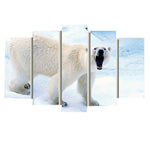 tableau ours blanc bouche ouverte