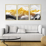 tableau colline en or