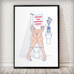 affiche toilette et femme