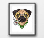 tableau chien weed