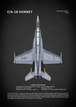 Affiche vintage avion hornet