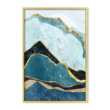 tableau peinture montagne bleue
