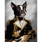 Cadre vintage chien costume noir