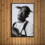 tableau Tupac Shakur sur fond noir