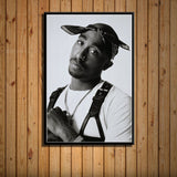 tableau Tupac Shakur sur fond noir