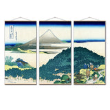 Japanese Ukiyoe Kanagawa Surf Canvas Scroll Poster Painting 